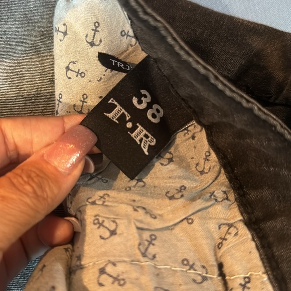 NWT T-R Tailored Recreation Premium tapered stretch blk denim jeans Size 38 Z41 - Picture 9 of 10